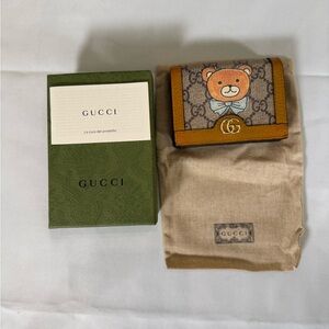 Gucci × Kai Teddy Bear GG Supreme Wallet – Limited Edition – With Box & Dust Bag